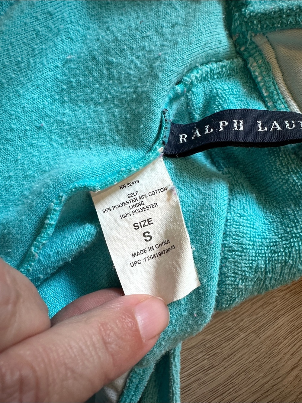 Ralph Lauren Y2K Turquoise Terry Halter Mini Dress - Picture 4 of 8